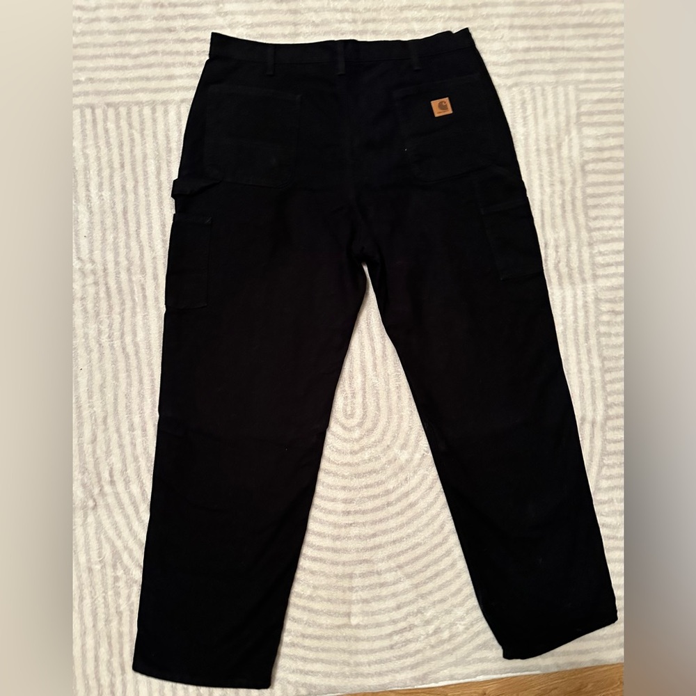 Carhartt Men’s Black Cargo Work Pants with Utility Pockets